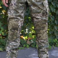 Тактичні штани з наколінниками Штурм, Soft Shell Піксель, Cordura