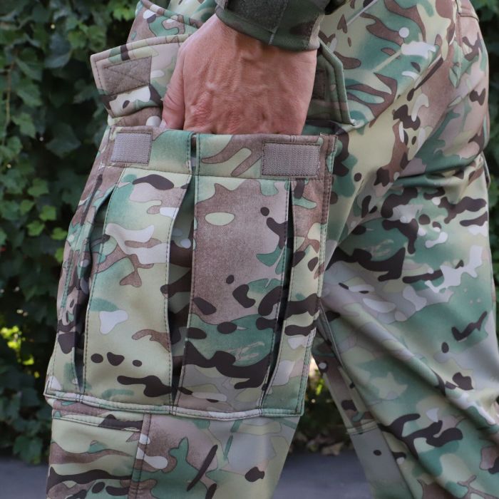 Тактичні штани з наколінниками Штурм, Soft Shell Multicam, Cordura