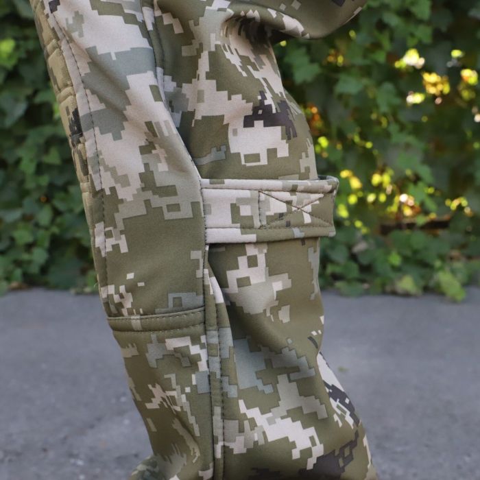 Тактичні штани з наколінниками Штурм, Soft Shell Піксель, Cordura