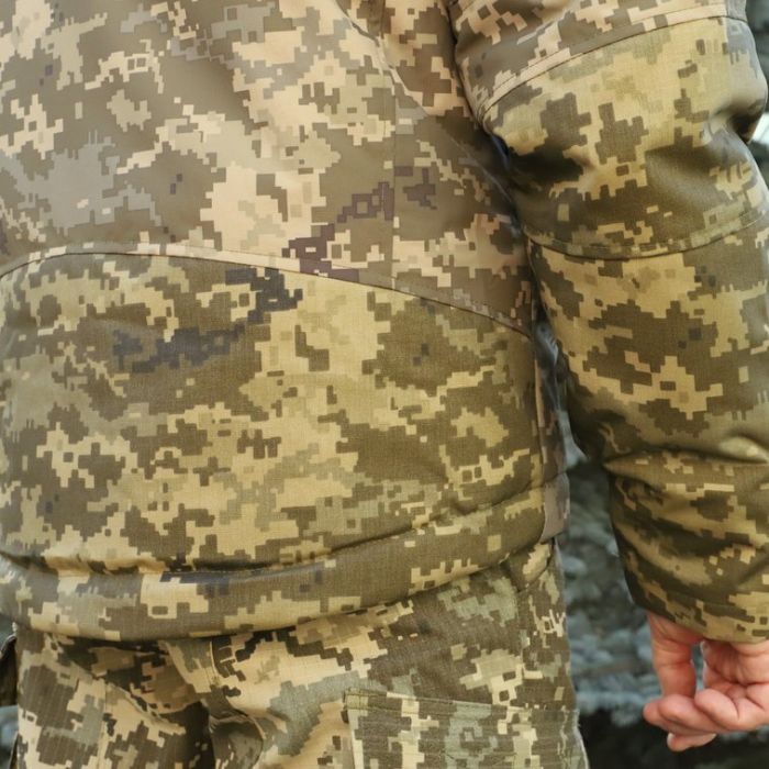 Тактична зимова куртка Альфа, Nord Storm Піксель Ripstop, Cordura 500D, вітро та вологозахисна