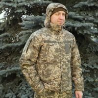 Тактична зимова куртка Альфа, Nord Storm Піксель Ripstop, Cordura 500D, вітро та вологозахисна