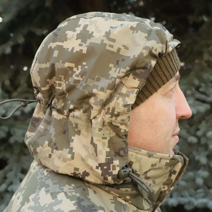 Тактична зимова куртка Альфа, Nord Storm Піксель Ripstop, Cordura 500D, вітро та вологозахисна