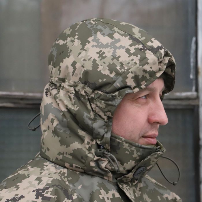 Тактична зимова куртка Хуртовина, Nord Storm Піксель Ripstop, вітро та вологозахисна
