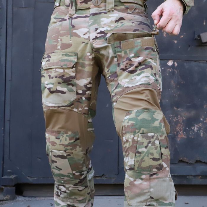 Тактичні штани з наколінниками PREDATOR, 50/50 NyCo Original Multicam Ripstop, Flex Coyote