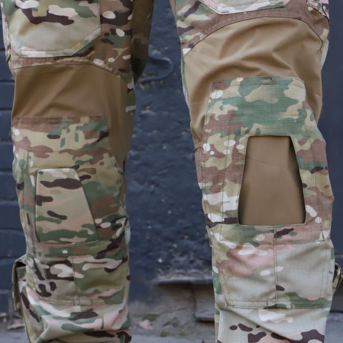 Тактические штаны с наколенниками PREDATOR, 50/50 NyCo Original Multicam Ripstop, Flex Coyote