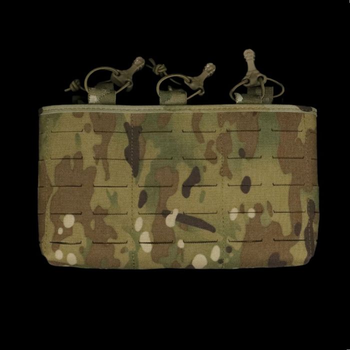 Підсумок під 3 магазини на передню панель плитоноски, Cordura 500 D MultiCam, LaserCut