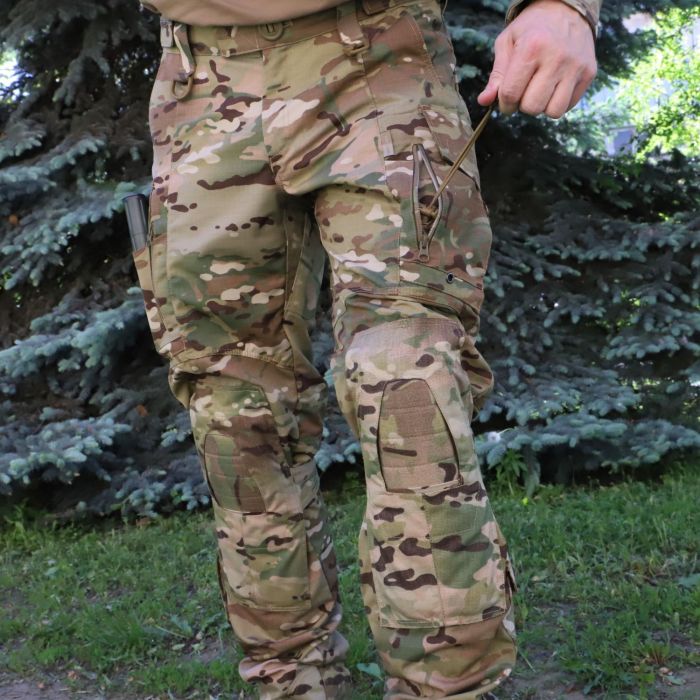 Тактичні штани з наколінниками RAPTOR PRO, 50/50 NyCo Original MultiCam VTX Ripstop, Cordura 500D