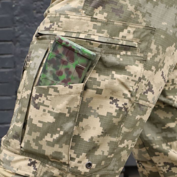 Тактичні штани з наколінниками Striker, 65/35  Піксель, Ripstop, FLEX, Cordura 500D