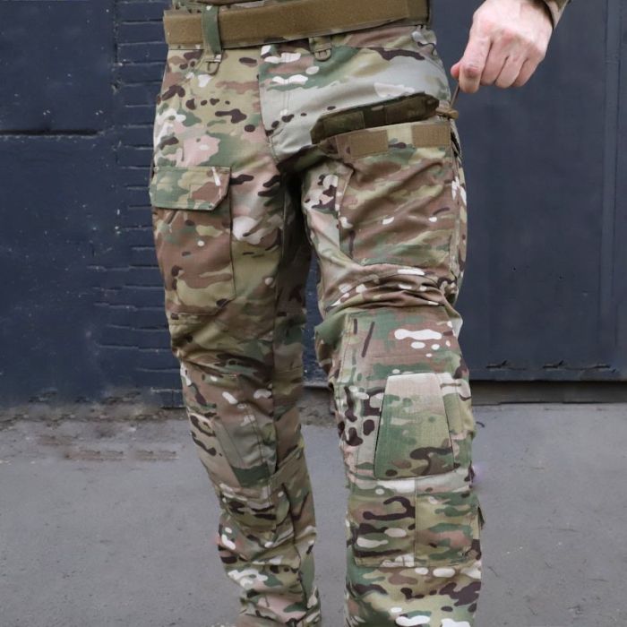 Тактичні штани з наколінниками PREDATOR, 50/50 NyCo Original Multicam Ripstop