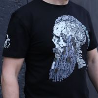 Black Military T-shirt with Print