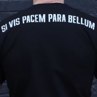 Black Military T-shirt with Print