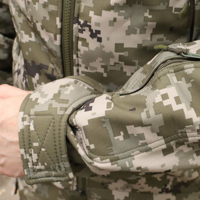 Raptor Tac, Softshell Jacket Hanter Pro Pixel Ukrainian Armed Forces with Fleece