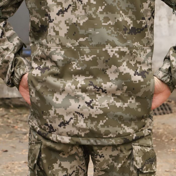 Raptor Tac, Softshell Jacket Hanter Pro Pixel Ukrainian Armed Forces with Fleece