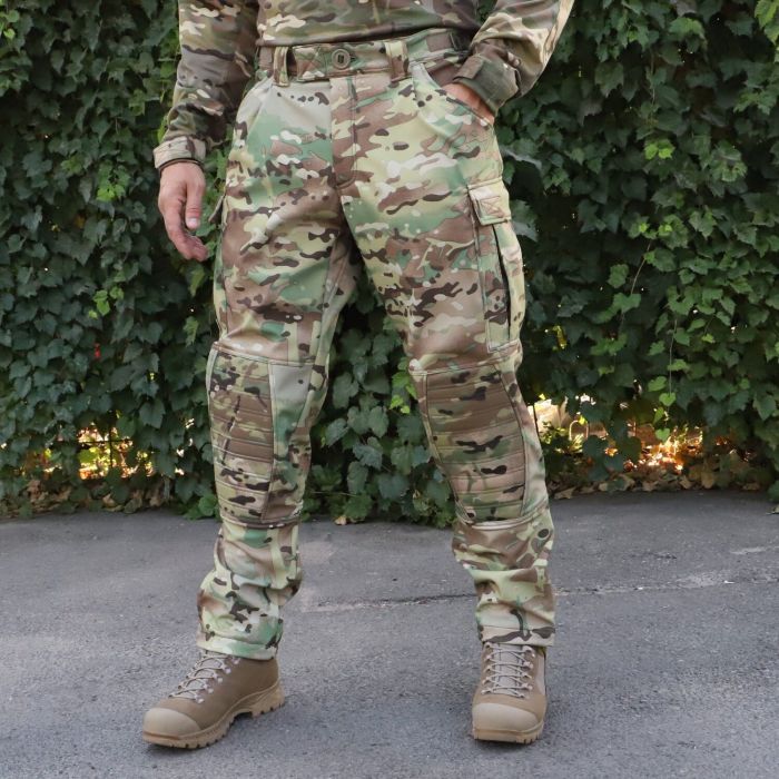 Тактичні штани з наколінниками Штурм, Soft Shell Multicam, Cordura