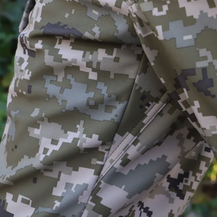 Тактичні штани з наколінниками Штурм, Soft Shell Піксель, Cordura