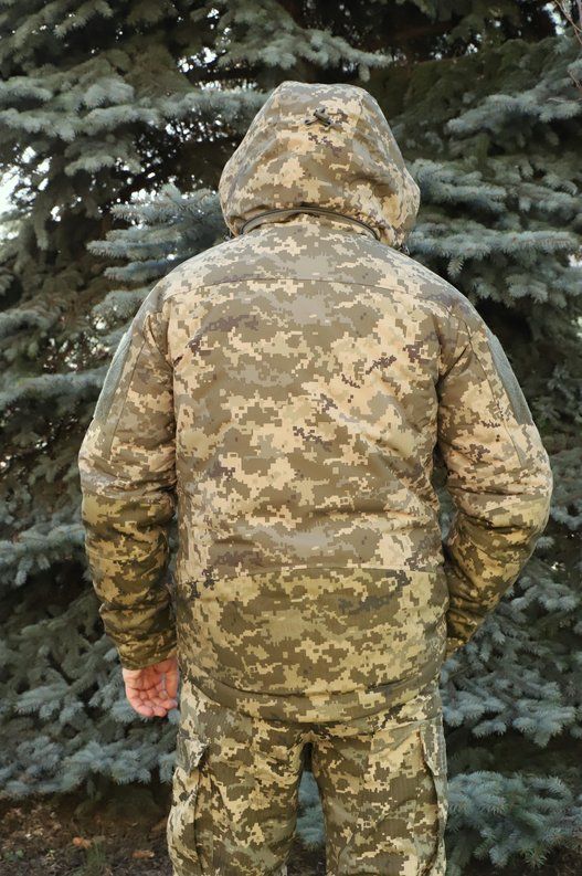 Тактична зимова куртка Альфа, Nord Storm Піксель Ripstop, Cordura 500D, вітро та вологозахисна