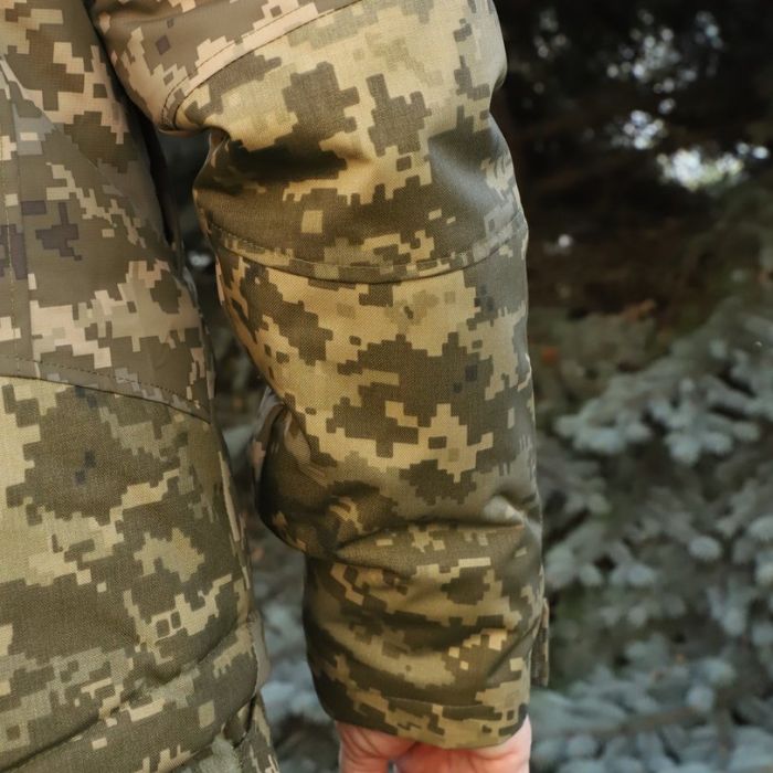 Тактична зимова куртка Альфа, Nord Storm Піксель Ripstop, Cordura 500D, вітро та вологозахисна