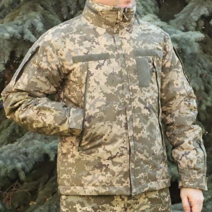 Тактична зимова куртка Альфа, Nord Storm Піксель Ripstop, Cordura 500D, вітро та вологозахисна