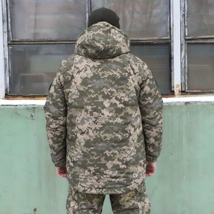 Тактична зимова куртка Хуртовина, Nord Storm Піксель Ripstop, вітро та вологозахисна