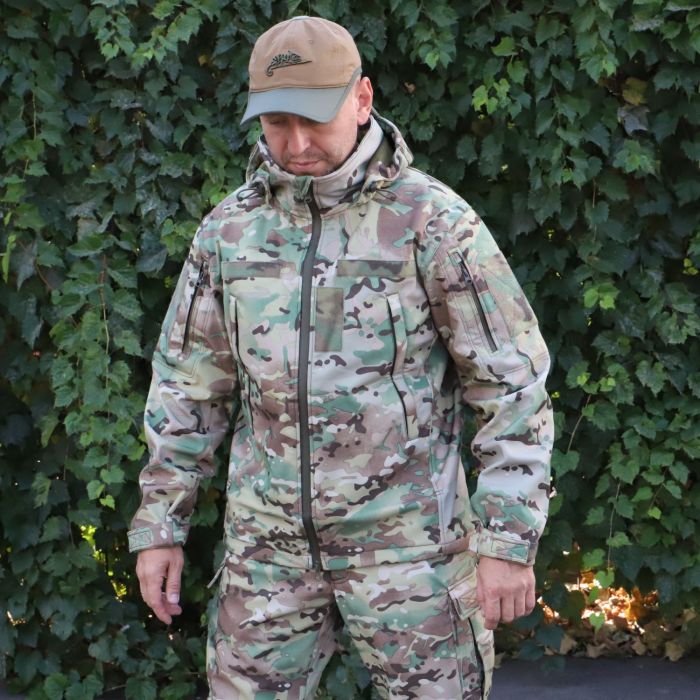 Куртка на флисе Soft Shell MultiCam Шторм Raptor Tac