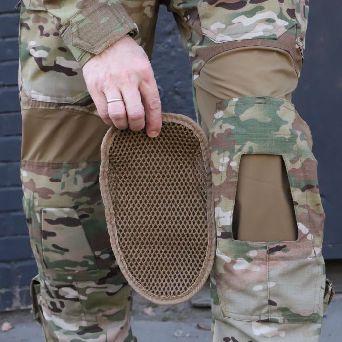 Тактичні штани з наколінниками PREDATOR, 50/50 NyCo Original Multicam Ripstop, Flex Coyote