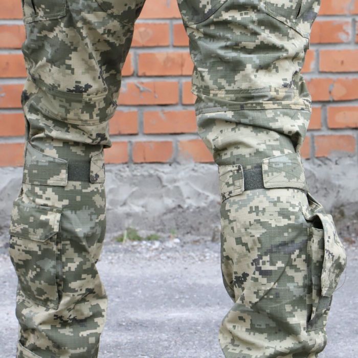 Tactical pants with knee pads RAPTOR PRO, 65/35 pixels Ripstop, Flex