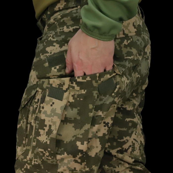 Tactical pants with knee pads PREDATOR,   100% coton, Pixel, Ripstop