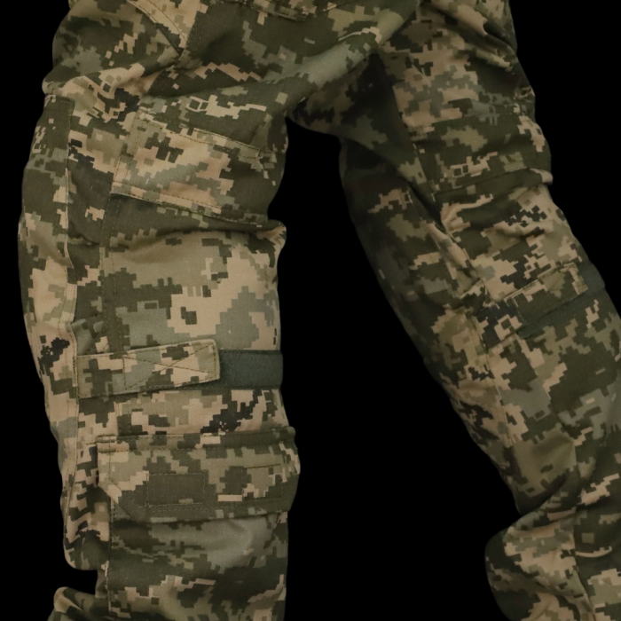 Tactical pants with knee pads PREDATOR,   100% coton, Pixel, Ripstop