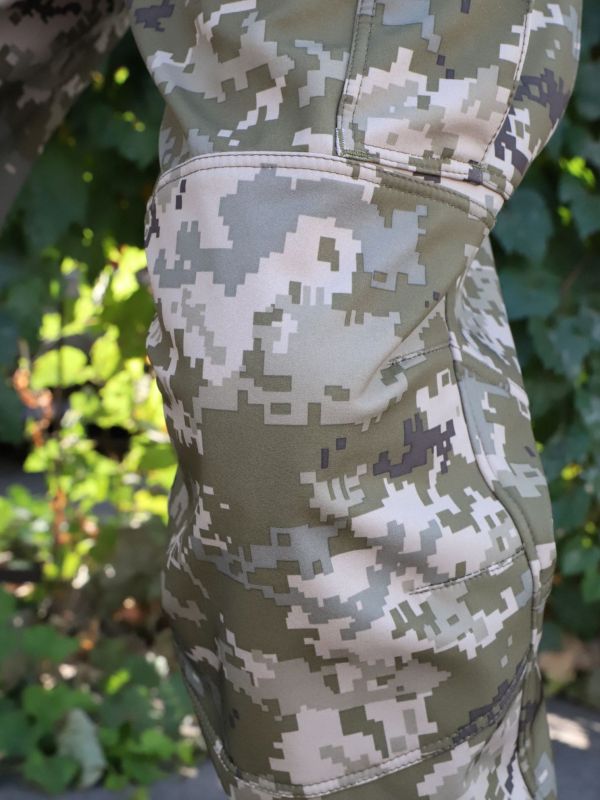 Тактичні демісезонні штани Яструб, Soft Shell Піксель