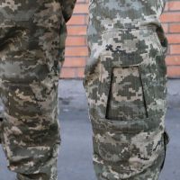 Тактические штаны с наколенниками PREDATOR, 65/35 Пиксель, Ripstop