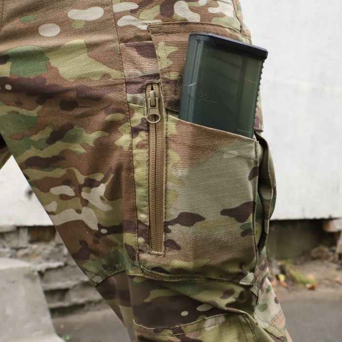 Tactical pants with knee pads RAPTOR PRO, 65/35, MultiCam, Flex