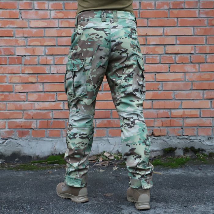 Тактические демисезонные штаны Ястреб, Soft Shell Multicam