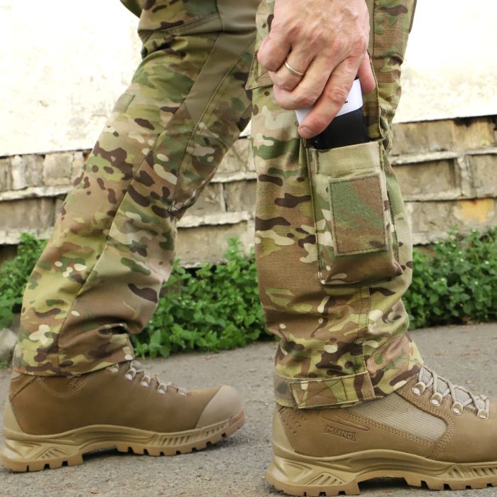 PREDATOR Gen 3 — тактические штаны Multicam, эластичные вставки ТАН, с наколенниками | Raptor Tac