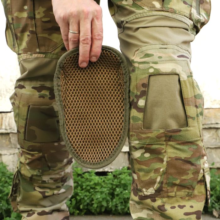 PREDATOR Gen 3 — тактические штаны Multicam, эластичные вставки ТАН, с наколенниками | Raptor Tac