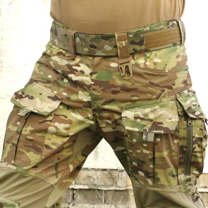 PREDATOR Gen 3 — тактические штаны Multicam, эластичные вставки ТАН, с наколенниками | Raptor Tac