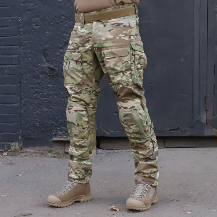 Тактичні штани з наколінниками PREDATOR, 50/50  Multicam, Ripstop