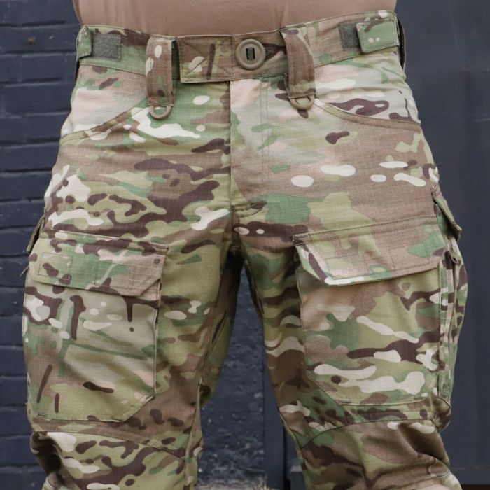 Тактичні штани з наколінниками PREDATOR, 50/50  Multicam, Ripstop