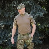 Тактична сорочка UBACS з коротким рукавом, 50/50 Multicam Ripstop, Coyote